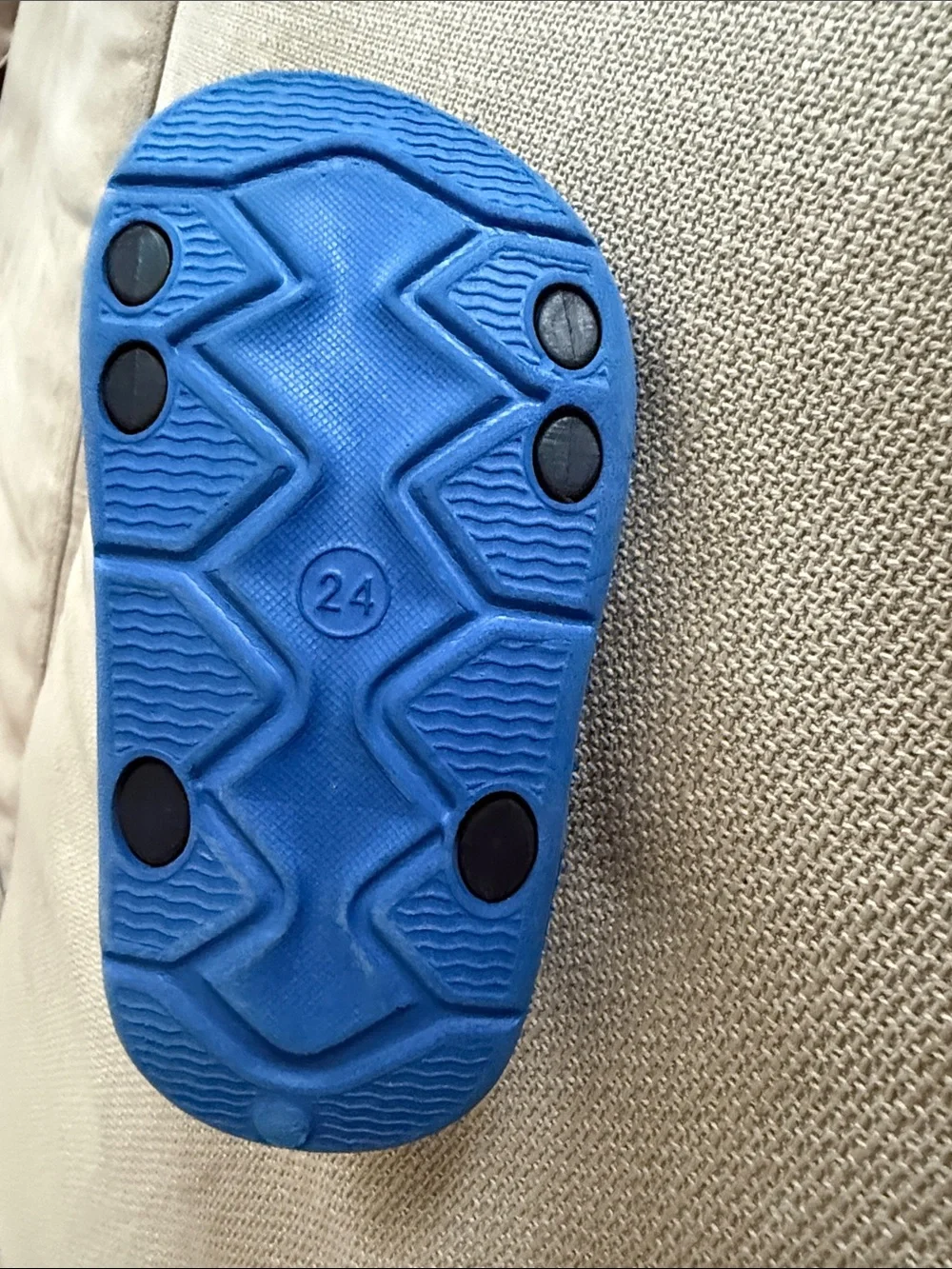 Baby size 24 Blue & Neon Green Adjustable Sandals